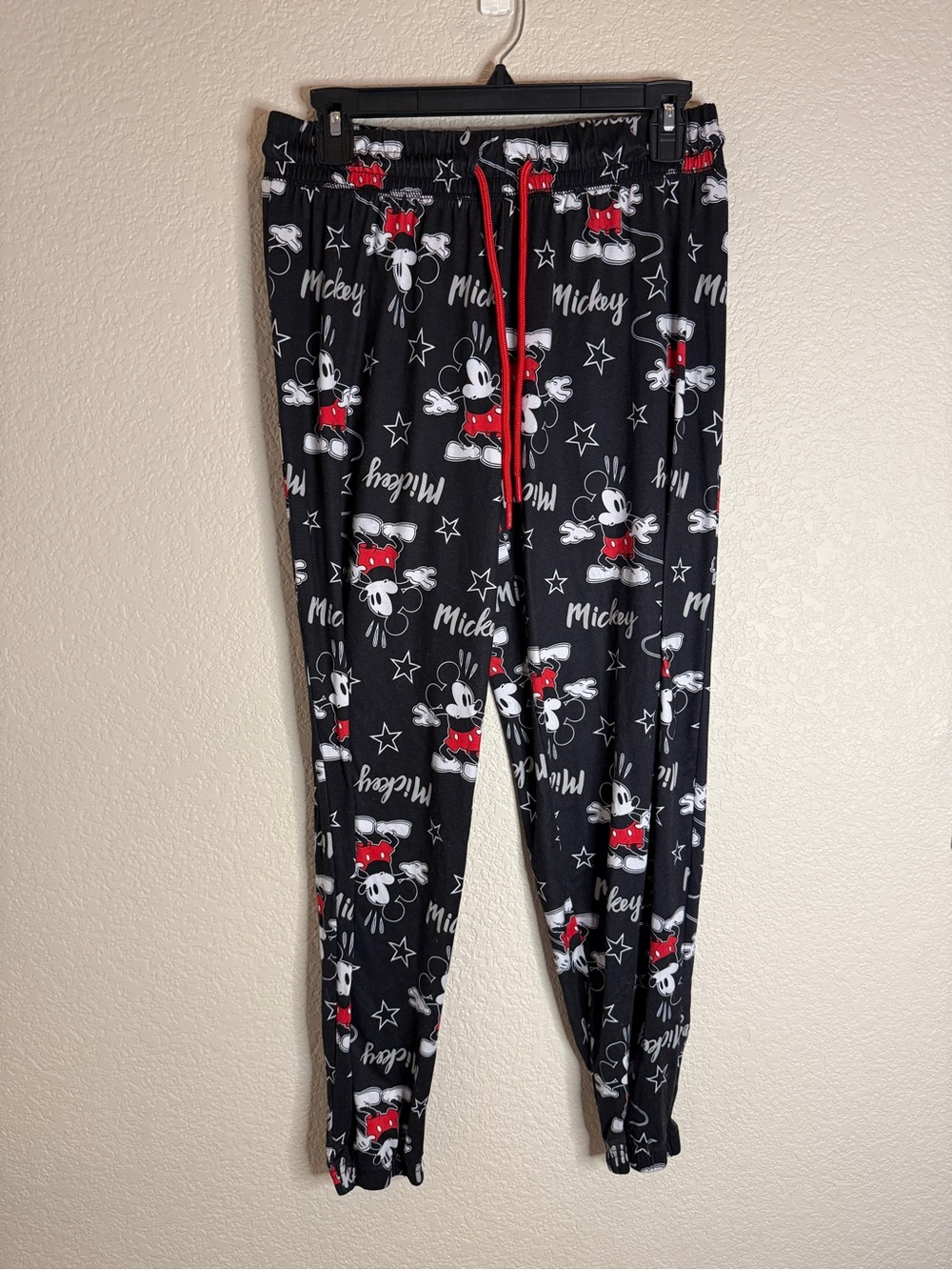 Disney Mickey Mouse Pajama Pants with Red Accents Women’s Medium